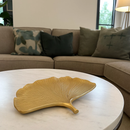 Bandeja Decorativa Dourada em Resina Elegante