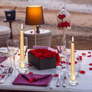 2 Castiçais de Vidro Veneza Elegantes