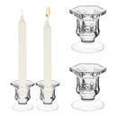 2 Castiçais de Vidro Veneza Elegantes