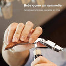 Abridor de Vinho Compacto com Fulcro Duplo: Estilo e Praticidade