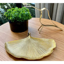 Bandeja Decorativa Dourada em Resina Elegante