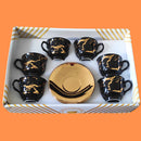 6 Xícaras de Café com Pires, Sofisticação em Cada Detalhe