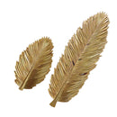 Bandeja Decorativa Folha em Resina Dourada