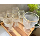 Jogo Imperial de Jarra e 6 Taças Douradas