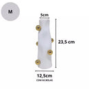 Cachepot Porcelana Branco com Detalhes Dourados