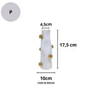 Cachepot Porcelana Branco com Detalhes Dourados