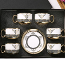 6 Xícaras de Café com Pires, Sofisticação em Cada Detalhe
